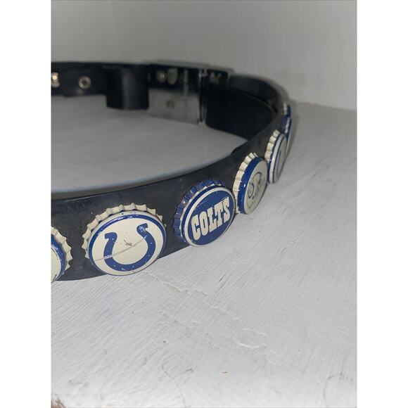 NFL Indianapolis Colts Beer Bottle Cap Belt With Bottle Opener / Medium Made USA - Picture 6 of 8